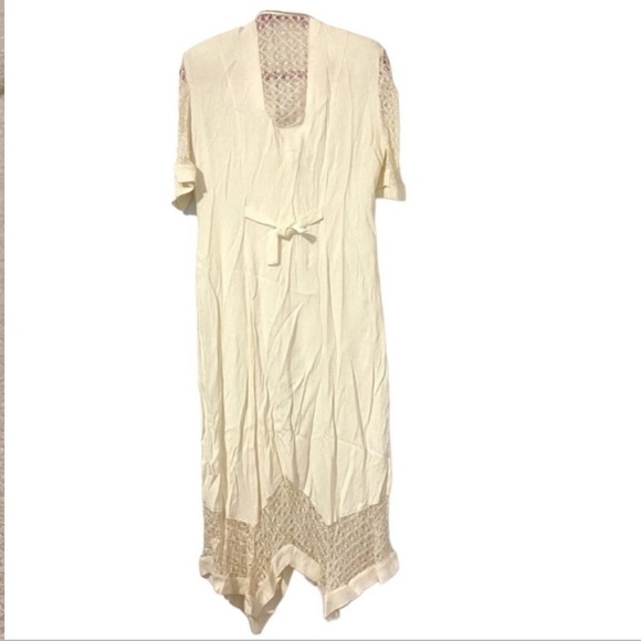 Cache Vintage Lace Detail Topper Dress Button Front Womens 8 - Picture 7 of 7